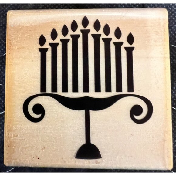 CraftSmart Menorah Rubber Stamp - Picture 1 of 4
